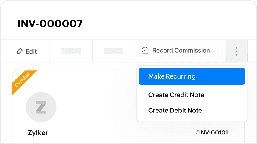 Option to make a transaction recurring highlighted